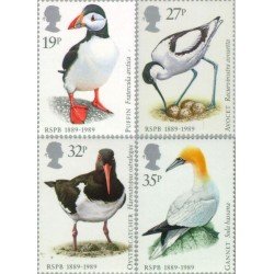 Gran Bretaña - 1363/66 - 1989 100º Aniv. de la sociedad de protección de los pájaros MNH Gran Bretaña - 1363/66 - 1989 100º Aniv. de la sociedad de protección de los pájaros MNH