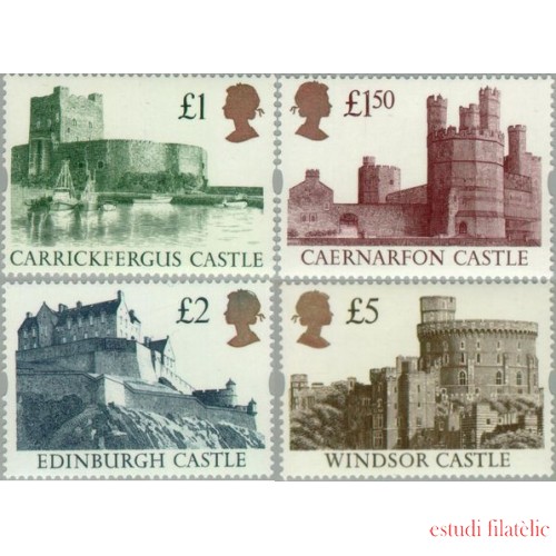 Gran Bretaña - 1615/18 - 1992 Serie castillos británicos Lujo