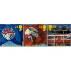 VAR1/S Gran Bretaña  UK  Nº 1621/23  1992  JJOO y paralímpicos-Barcelona- EXPO