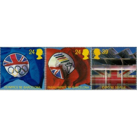VAR1/S Gran Bretaña  UK  Nº 1621/23  1992  JJOO y paralímpicos-Barcelona- EXPO