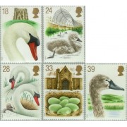 FAU5/S Gran Bretaña - 1645/49 - 1992 Fauna-cisnes-Lujo