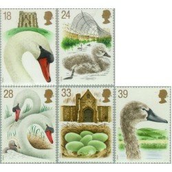FAU5/S Gran Bretaña - 1645/49 - 1992 Fauna-cisnes MNH FAU5/S Gran Bretaña - 1645/49 - 1992 Fauna-cisnes MNH