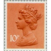 Gran Bretaña - 782 - 1976 Serie-Isabel II-naranja-Lujo