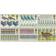 Gran Bretaña - 840/45 - 1977 Los doce días de navidad Cantos populares Ilustraciones MNH