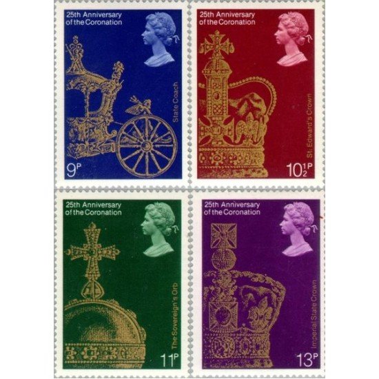 Gran Bretaña 864/67 1978 25 Aniv. coronación Isabel II MNH