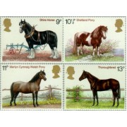 FAU4/S Gran Bretaña  UK  Nº 868/71  1978  Razas de caballos Lujo