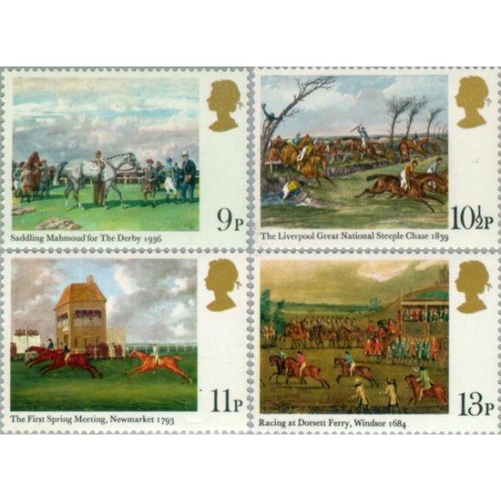 FAU5/S Gran Bretaña  UK  Nº 892/95  1979  200ª Carrera hípica-Derby de Epson MNH