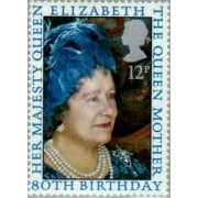 Gran Bretaña - 950 - 1980 80º Aniv. de la reina-madre Lujo