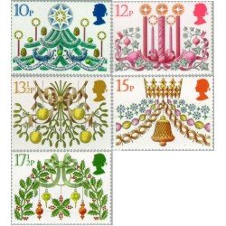Gran Bretaña 959/63 1980 Navidad Decoraciones de navidad MNH Gran Bretaña 959/63 1980 Navidad Decoraciones de navidad MNH