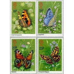 FAU3/S Gran Bretaña 992/95 1981 Fauna Mariposas MNH FAU3/S Gran Bretaña 992/95 1981 Fauna Mariposas MNH