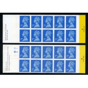 Gran Bretaña - 1473par-C - 1994 Isabel II 2 Carnets banda de 10 sellos c/u nº 1473 (1 impr. house+1 impr. Walsall) Lujo