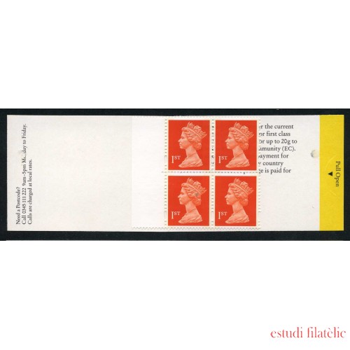 Gran Bretaña - 2065A(I)-C - 1995 Isabel II Carnet bloc de 4 sellos nº 2065A Lujo