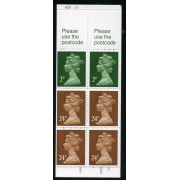 Gran Bretaña - 1563a-C - 1991 Carnet Banda vertical 6 sellos 2 nº 1324b + 4 nº 1563b + 2 viñetas texto Lujo