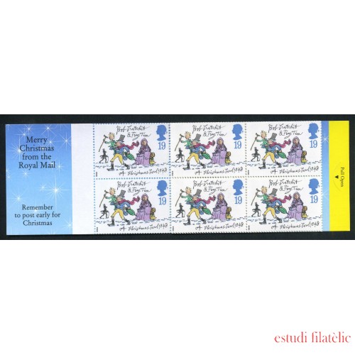 Gran Bretaña - 1705-C - 1993 Navidad Carnet banda horizontal 10 sellos nº 1705 Lujo