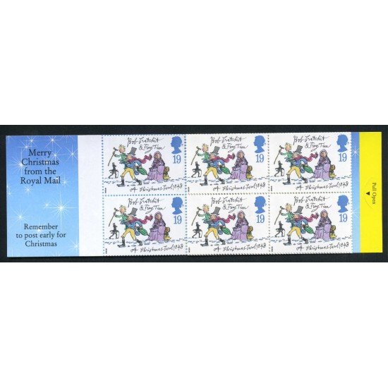 Gran Bretaña - 1705-C - 1993 Navidad Carnet banda horizontal 10 sellos nº 1705