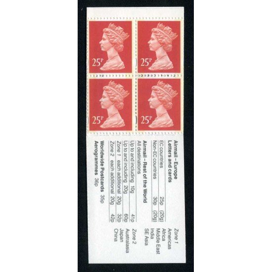 Gran Bretaña - 1715(I)-C - 1993 Isabel II Carnet bloque 4 sellos nº 1715