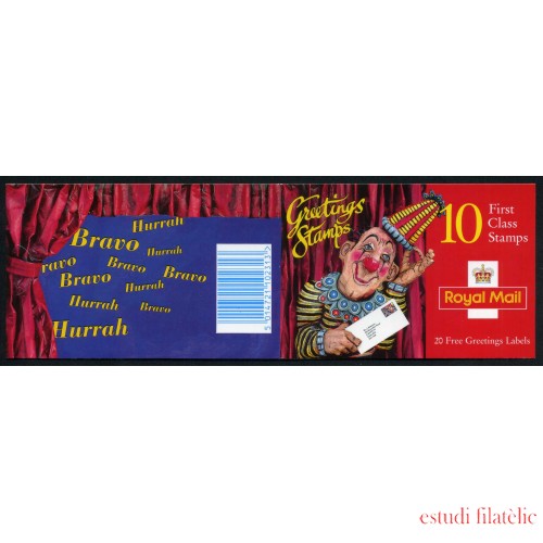 Gran Bretaña - 1799-C - 1995 Sellos con mensaje Carnet banda horizontal de sellos nº 1799/08 + 20 viñetas Lujo