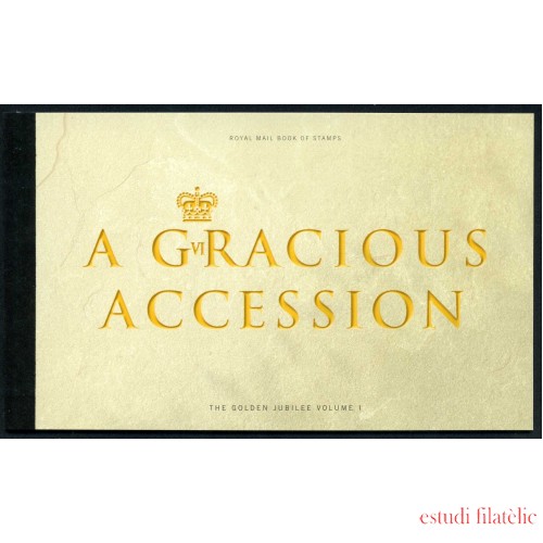 Gran Bretaña - 2306-C - 2002 50º Aniv. entronación Isabel II Carnet de prestigio 6 pag. de textos e ilustraciones y 4 pag. de sellos Lujo