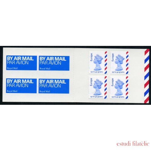 Gran Bretaña - 2425(I)-C - 2003 Isabel II Carnet 4 sellos nº 2425 y 4 etiquetas por avión Lujo
