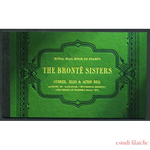 Gran Bretaña - 2622-C - 2005 Literatura Las hermanas Brontë Carnet de prestigio , 6 páginas de ilustracione y textos + 16 sellos+ 2 viñetas Lujo