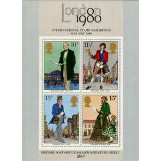 Gran Bretaña HB 2 1980 Londres MNH Gran Bretaña HB 2 1980 Londres MNH