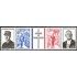 France Francia Nº 1698A - 1971 Aniv. muerte General de Gaulle Banda 4 val. 1695/98 + viñeta Lujo