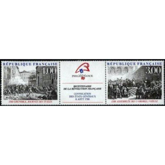 France Francia Nº T 2538A1988 200º Aniv. Revolución Philexfrance
