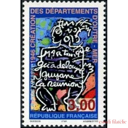 France Francia Nº 3036 1996 Ultramar , lujo
