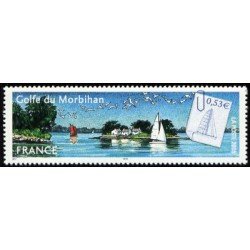 France Francia Nº 3783 2005 Serie turística Golfo de Morbihan Isla, casa, barco... Lujo