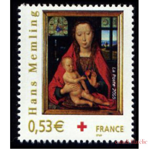 France Francia Nº 3840  2005 A favor de Cruz Roja Fiestas fin de año Virgen y niño Lujo