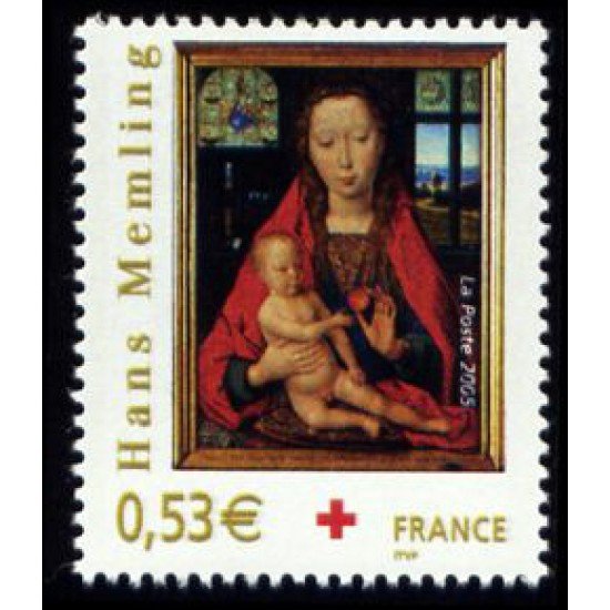 France Francia Nº 3840  2005 A favor de Cruz Roja Fiestas fin de año Virgen y niño Lujo