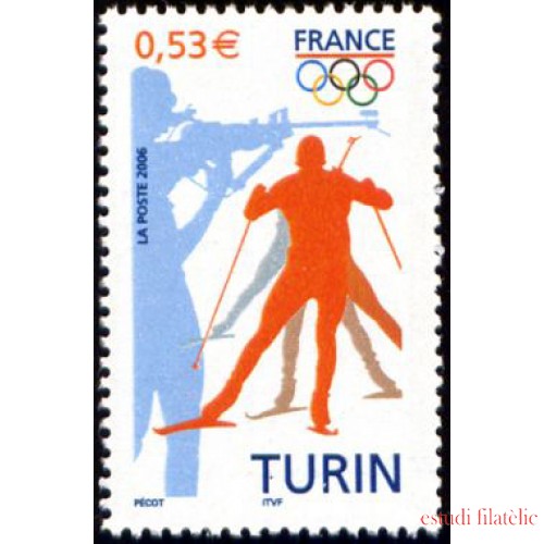 France Francia Nº 3876 2006 JJOO Invierno Turín Italia Deporte Esquí Lujo