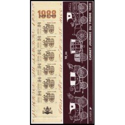 France Francia BC2526A 1988 Día del sello +2 viñetas MNH France Francia BC2526A 1988 Día del sello +2 viñetas MNH