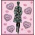 France Francia HB 80 2005 San Valentín Corazón de Cacharel 5 sellos nº 3747 Ilustración, modelo pasarela Lujo