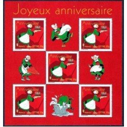 France Francia HB 83 2005 Feliz cumpleaños 5 sellos nº 3778 Ilustración: Bècassine Lujo France Francia HB 83 2005 Feliz cumpleaños 5 sellos nº 3778 Ilustración: Bècassine Lujo