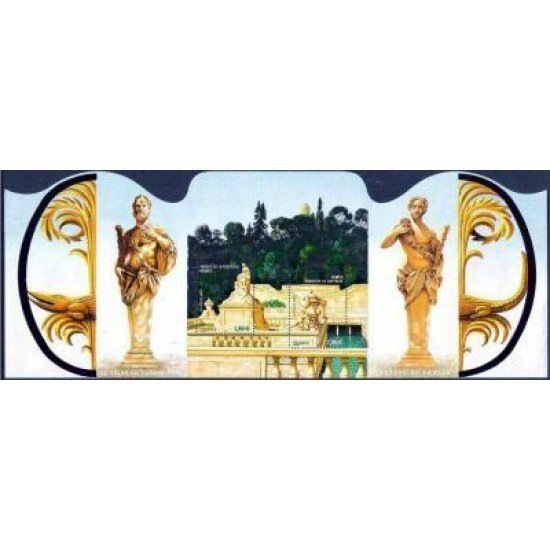France Francia HB 84 2005 Jardines de Francia Esculturas, jardín 2 val. nº 3786/87 Ilustración : Estatuas Lujo