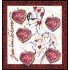 France Francia HB 93 2006 San Valentín Corazón de S. Rolland  5 sellos nº 3861 Ilustración: modelo de alta costura y firma del diseñador Lujo