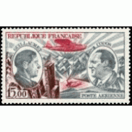 France Francia A  48 1973 Guillaumet y Codos, pioneros del correo aéreo Retratos, avión Lujo