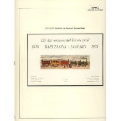 España Spain Hojitas Recuerdo 16 1973 FNMT 125 Aniversario del Ferrocarril España Spain Hojitas Recuerdo 16 1973 FNMT 125 Aniversario del Ferrocarril