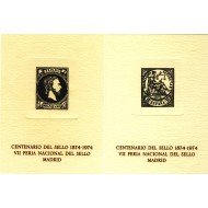 España Spain Hojitas Recuerdo 20/21 1974 FNMT VIIFeria del sello Alegoría de la Justicia