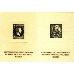 España Spain Hojitas Recuerdo 20/21 1974 FNMT VIIFeria del sello Alegoría de la Justicia España Spain Hojitas Recuerdo 20/21 1974 FNMT VIIFeria del sello Alegoría de la Justicia