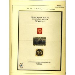 España Spain Hojitas Recuerdo 38 1975 FNMT Exposición Filatélica de España y América Espamer 75 España Spain Hojitas Recuerdo 38 1975 FNMT Exposición Filatélica de España y América Espamer 75