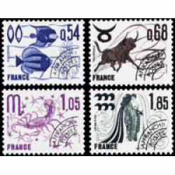 FAU5/S France Francia Preobliterados P 146/49 1977 Signos de zodiaco Lujo FAU5/S France Francia Preobliterados P 146/49 1977 Signos de zodiaco Lujo