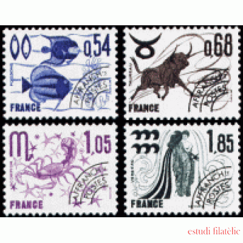 FAU5/S France Francia Preobliterados  P 146/49  1977   Signos de zodiaco Lujo