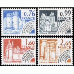 France Francia Preobliterados P- 166/69 1980 Monumentos históricos Lujo France Francia Preobliterados P- 166/69 1980 Monumentos históricos Lujo