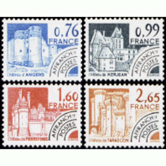 France Francia Preobliterados P- 166/69 1980 Monumentos históricos Lujo