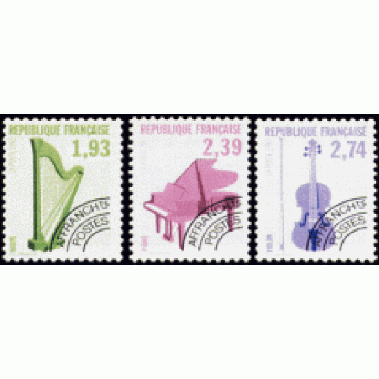 CIN/S France Francia Preobliterados  P- 210/12 1990 Instrumentos musicales Lujo