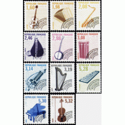 CIN/S France Francia Preobliterados P- 213/23 - 1992 Instrumentos musicales Lujo CIN/S France Francia Preobliterados P- 213/23 - 1992 Instrumentos musicales Lujo