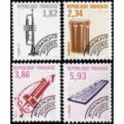 France Francia Preobliterados P- 228/31 1993 Instrumentos musicales Lujo France Francia Preobliterados P- 228/31 1993 Instrumentos musicales Lujo