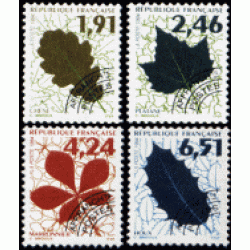 France Francia Preobliterados P- 232/35 1994 Flora Hojas de árboles Lujo France Francia Preobliterados P- 232/35 1994 Flora Hojas de árboles Lujo